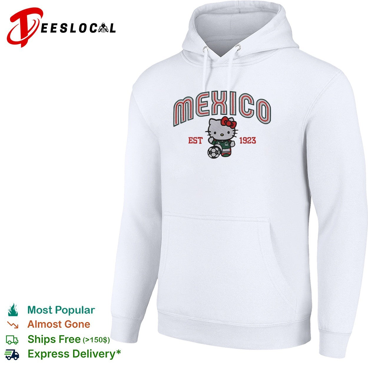Hello Kitty Mexico est 1923 soccer shirt