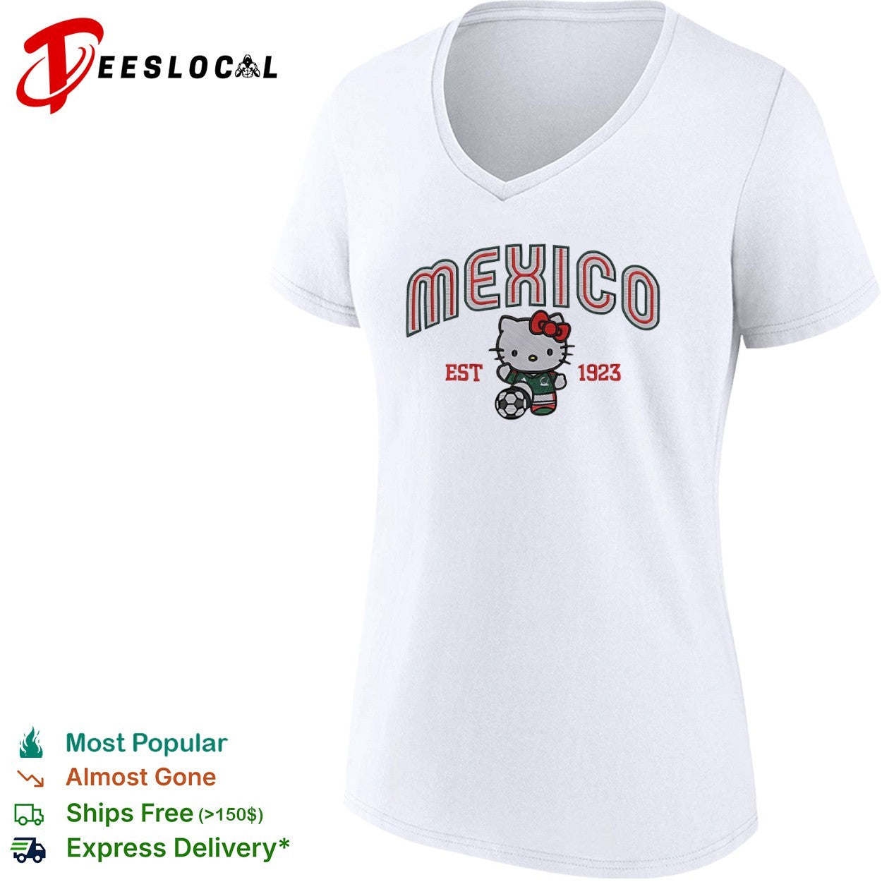 Hello Kitty Mexico est 1923 soccer shirt