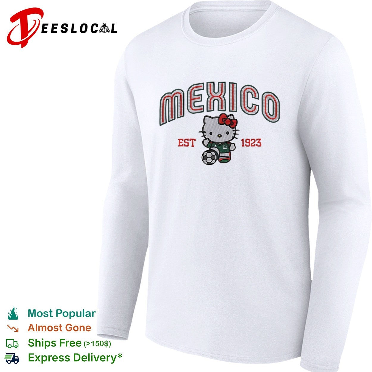 Hello Kitty Mexico est 1923 soccer shirt