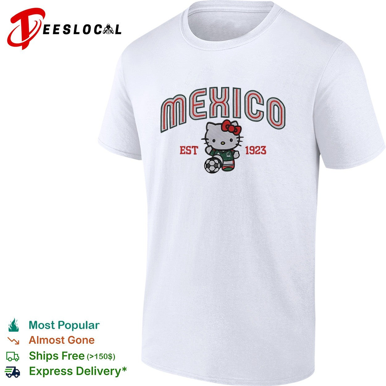Hello Kitty Mexico est 1923 soccer shirt