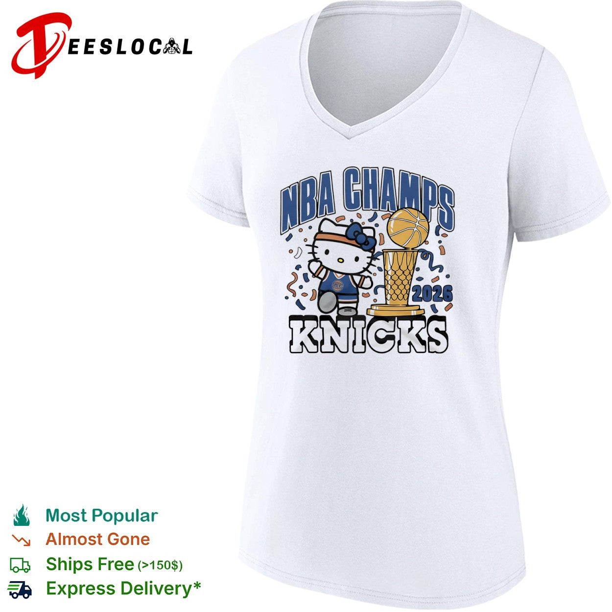 Hello Kitty NBA Champs 2026 New York Knicks Basketball shirt