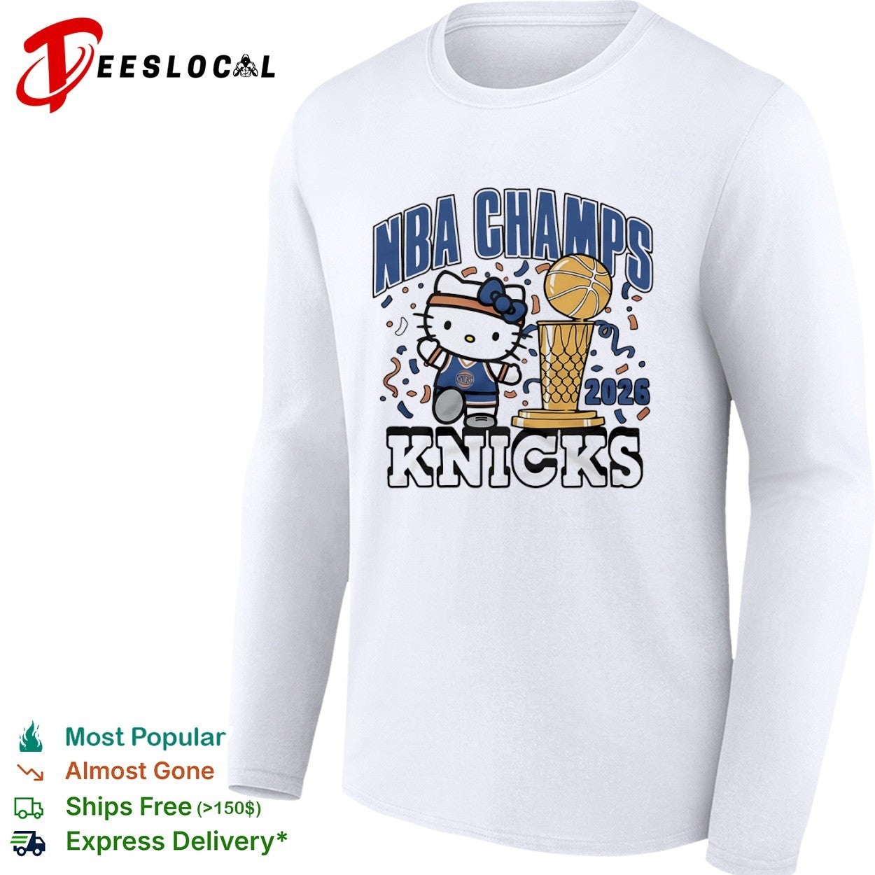 Hello Kitty NBA Champs 2026 New York Knicks Basketball shirt