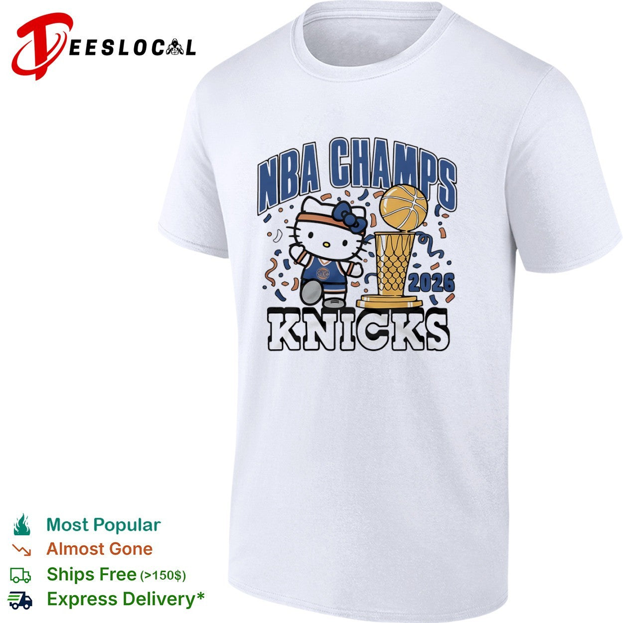 Hello Kitty NBA Champs 2026 New York Knicks Basketball shirt