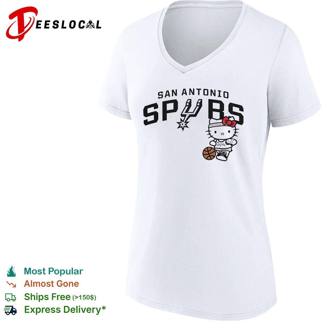 Hello Kitty San Antonio Spurs NBA Basketball Mascot Team shirt