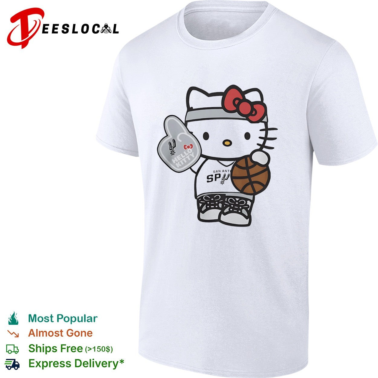 Hello Kitty San Antonio Spurs NBA Basketball Team shirt