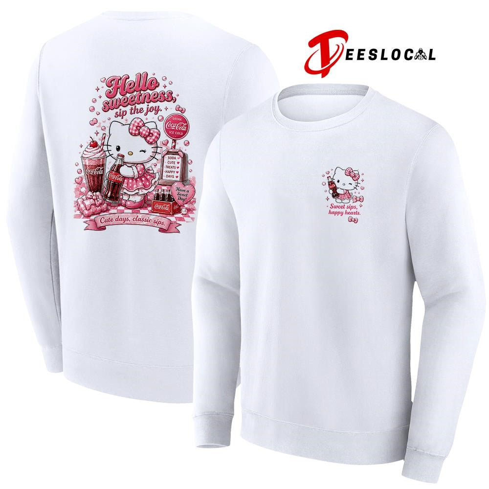 Hello Kitty sweet sips happy hearts cute days classic sips shirt