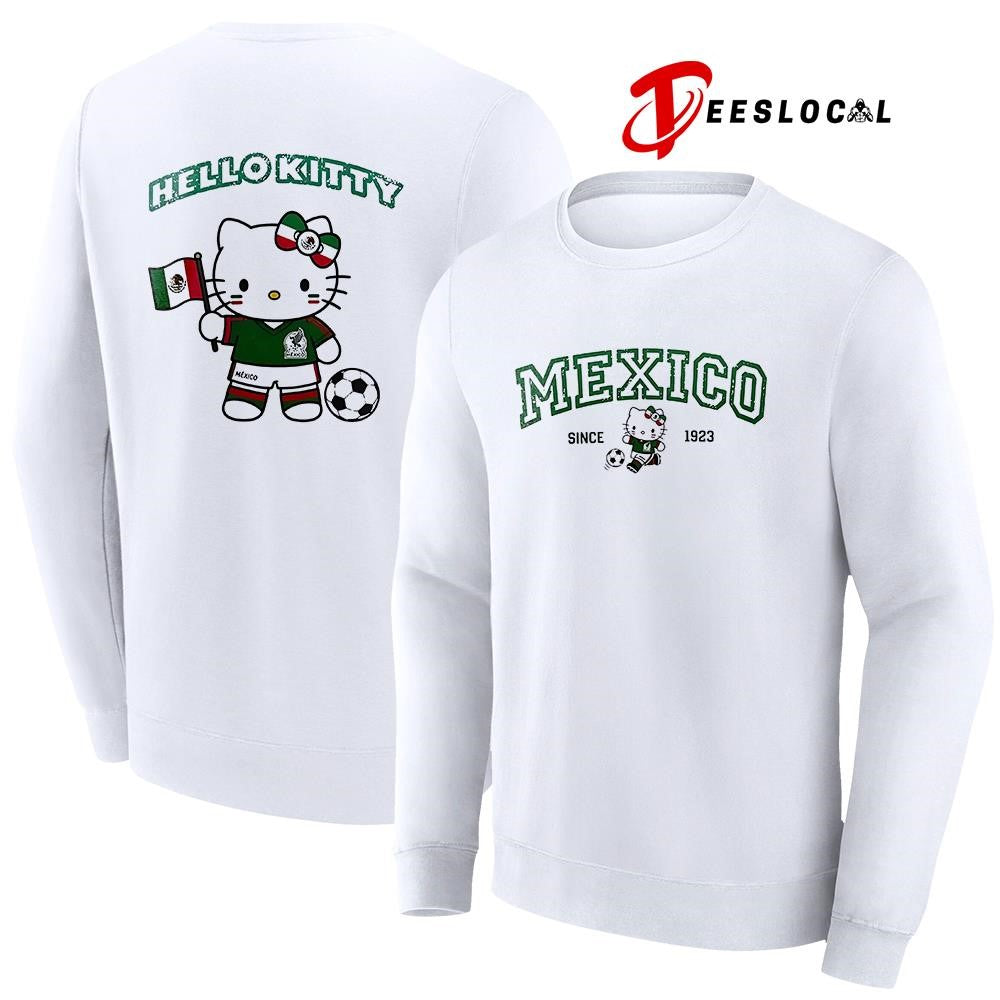 Hello Kitty x Mexico Soccer since 1923 cartoon shirt