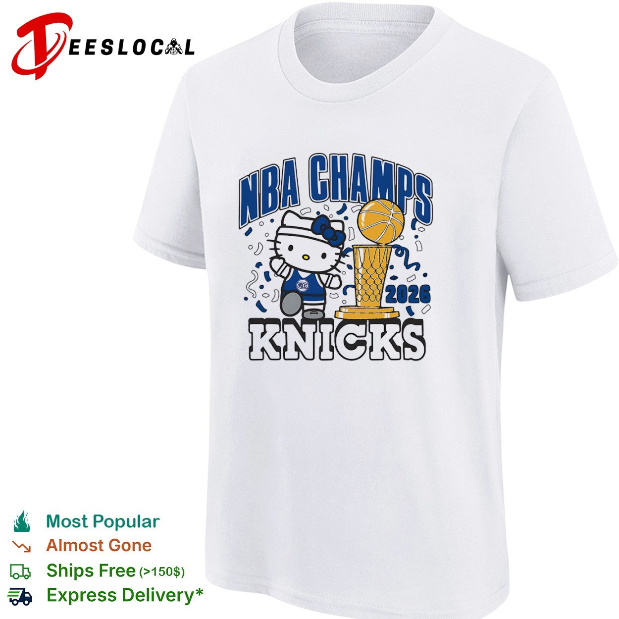 Hello Kitty x New York Knicks NBA Champs 2026 Sanrio Basketball Celebration shirt