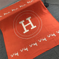Luxury H cashmere throw blanket 489#