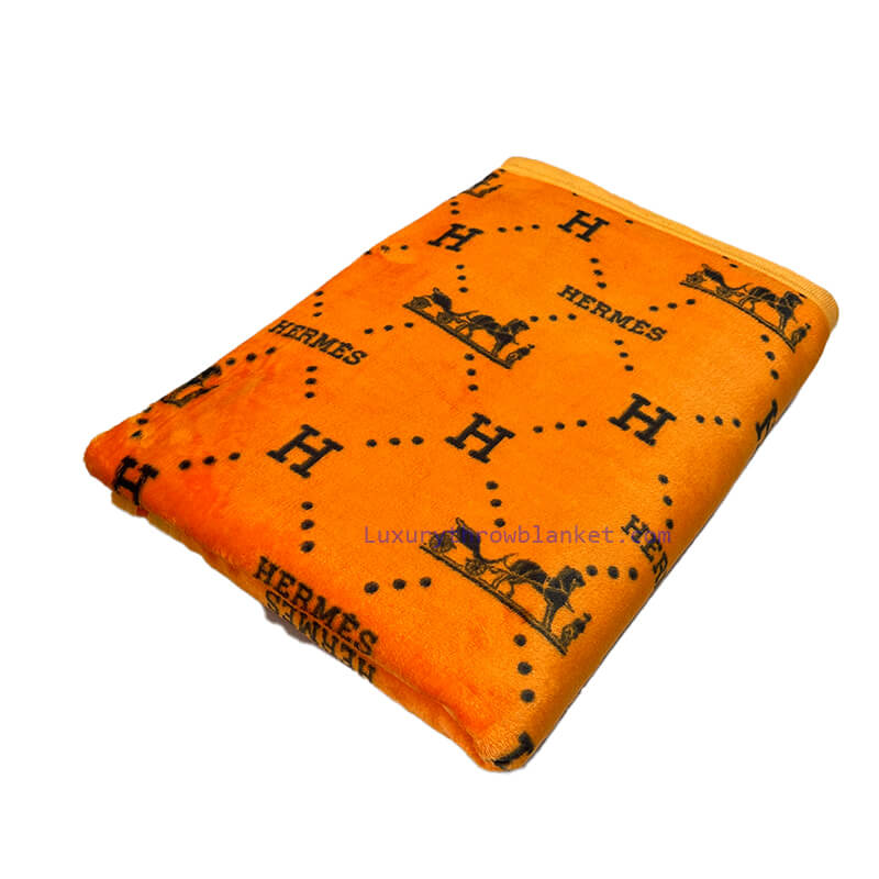 H orange throw blanket 450#