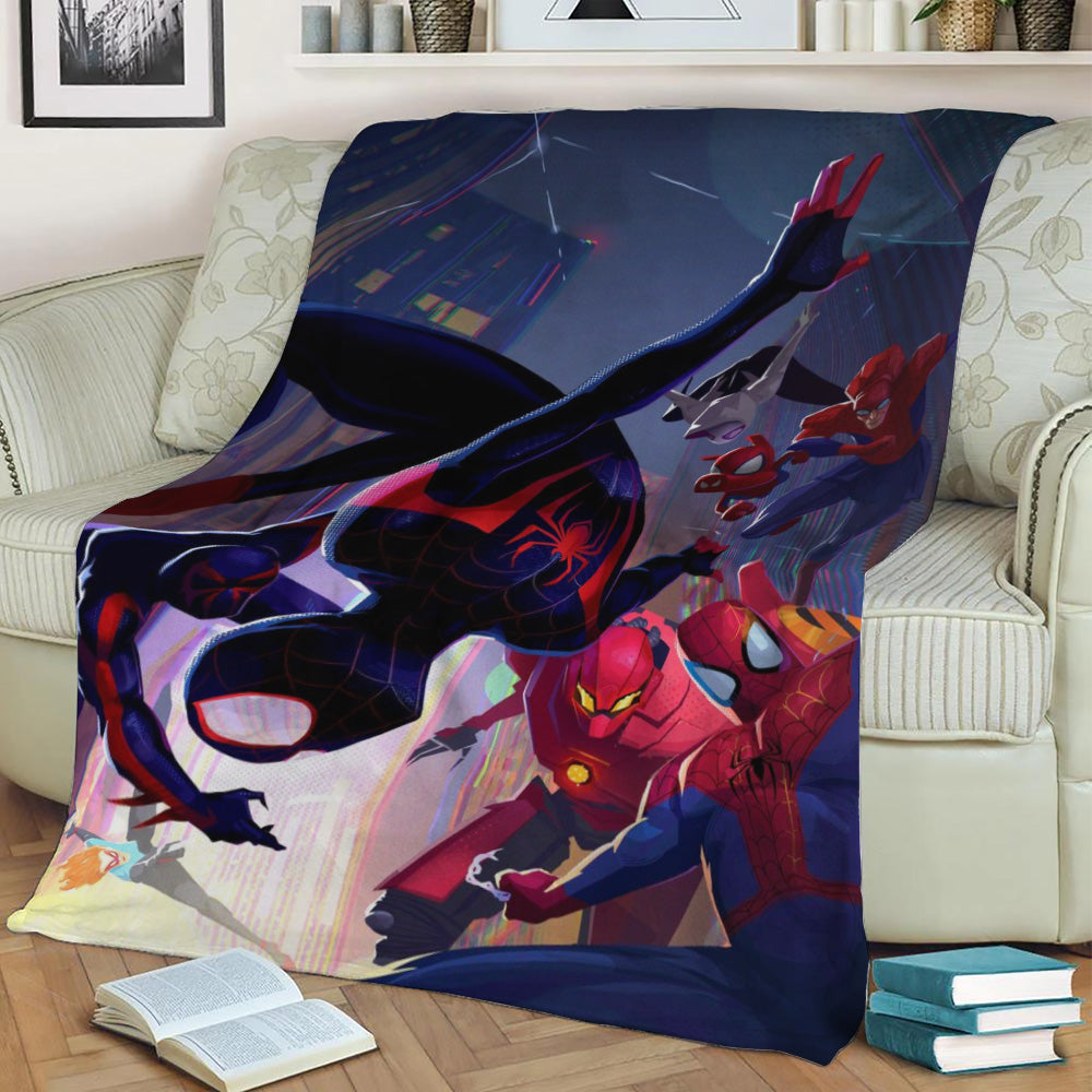 Heroes of the Spiderverse Fleece Throw Blanket
