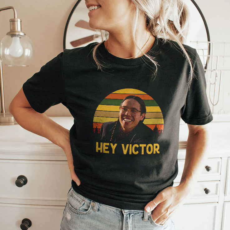 Hey Victor Thomas Builds-the-Fire Smoke Signals T Shirt