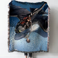 Hiccup’s Journey Woven Tapestry Throw Blanket with Fringe
