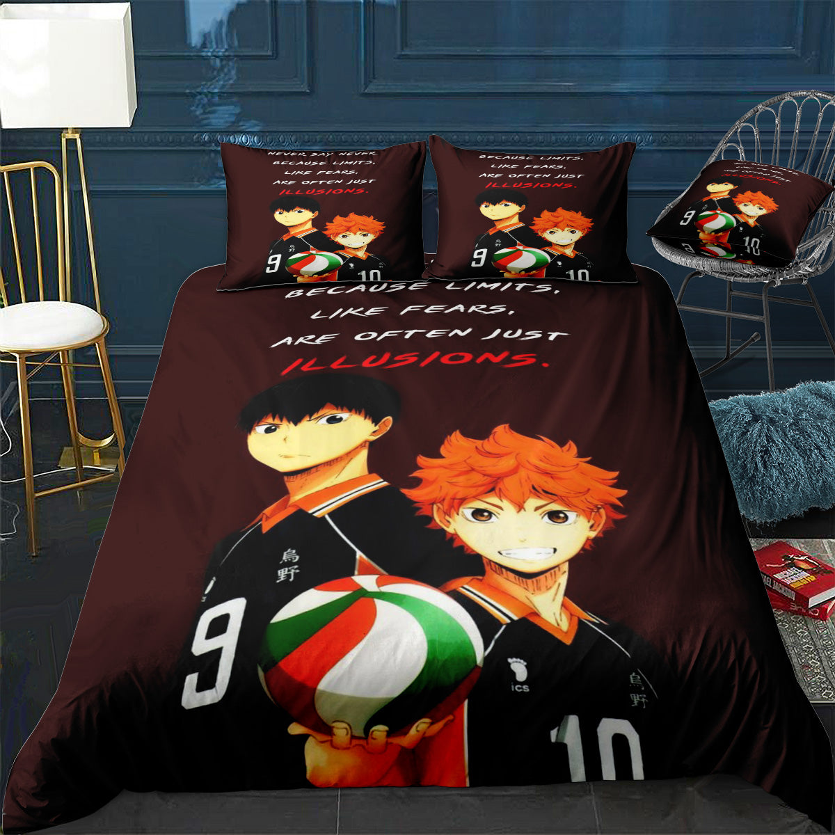 Hinata Kageyama Anime Bedding Set (Duvet Cover & Pillow Shams)