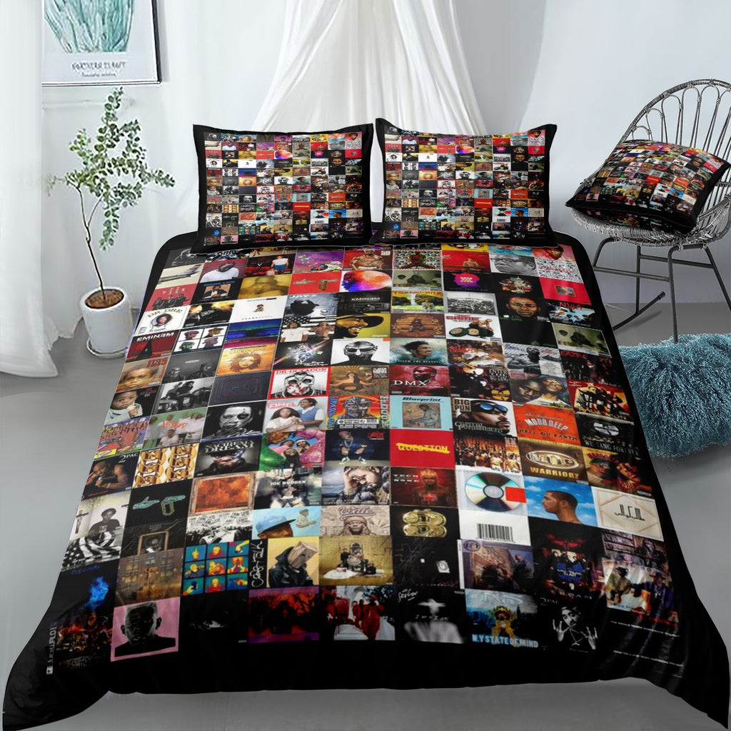 Hip Hop Album Covers Bedding Set (Duvet Cover & Pillow Shams)