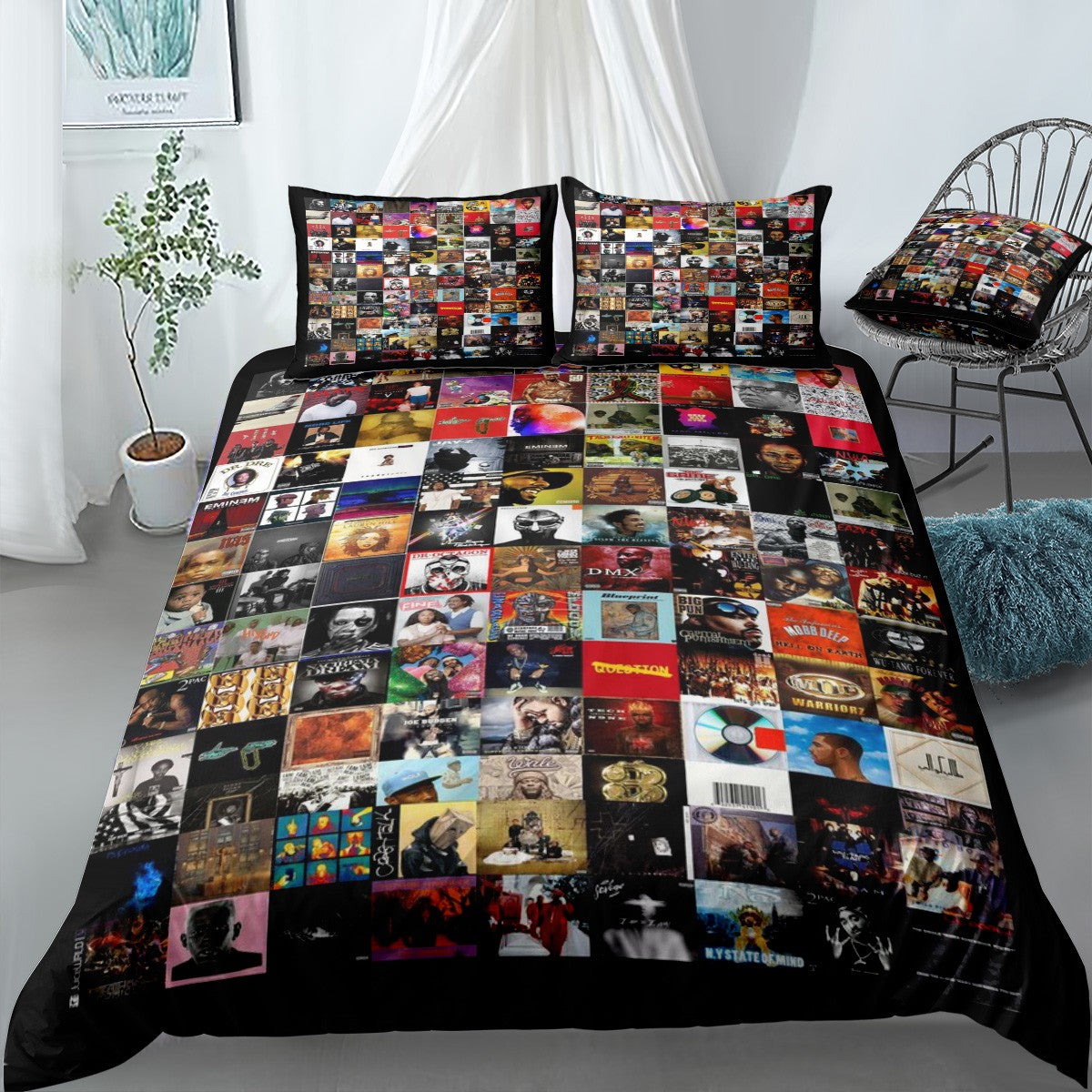 Hip Hop Album Covers Bedding Set (Duvet Cover & Pillow Shams)