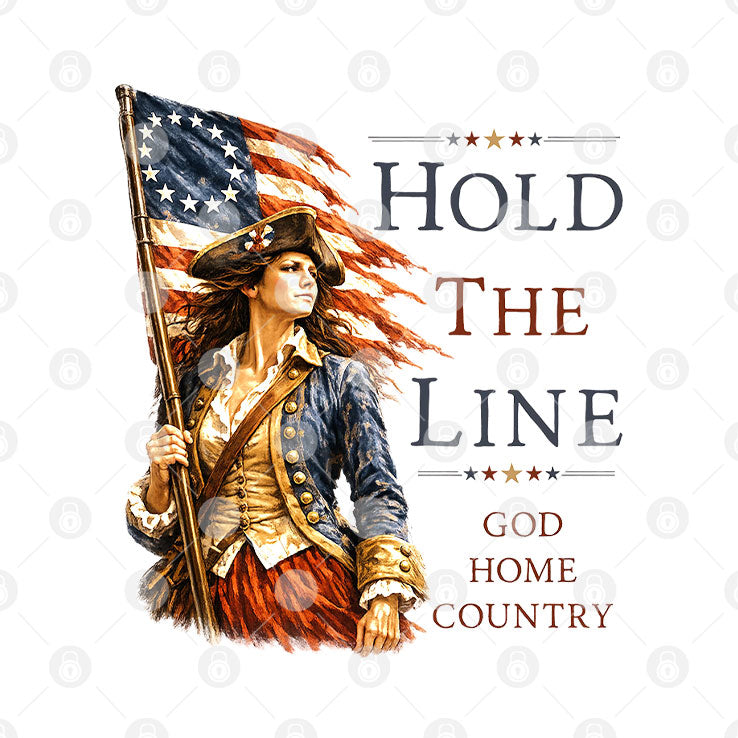 Hold The Line God Home Country T Shirt