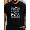 Hot Heartfelt Papa Print Couple Street Short Sleeve Cotton Comfort Fit Crew Neck Ultra Soft Breathable Moisture Wicking Casual Summer Everyday Made USA T-Shirts