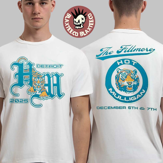 Mulligan Detroit Michigan 2025 Event Exclusive City Tee At The Fillmore On December 6 And 7 2025 Tiger Two Sided T-Shirt