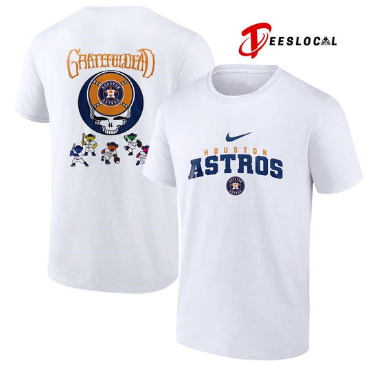 Houston Astros x Grateful Dead bear mascot shirt