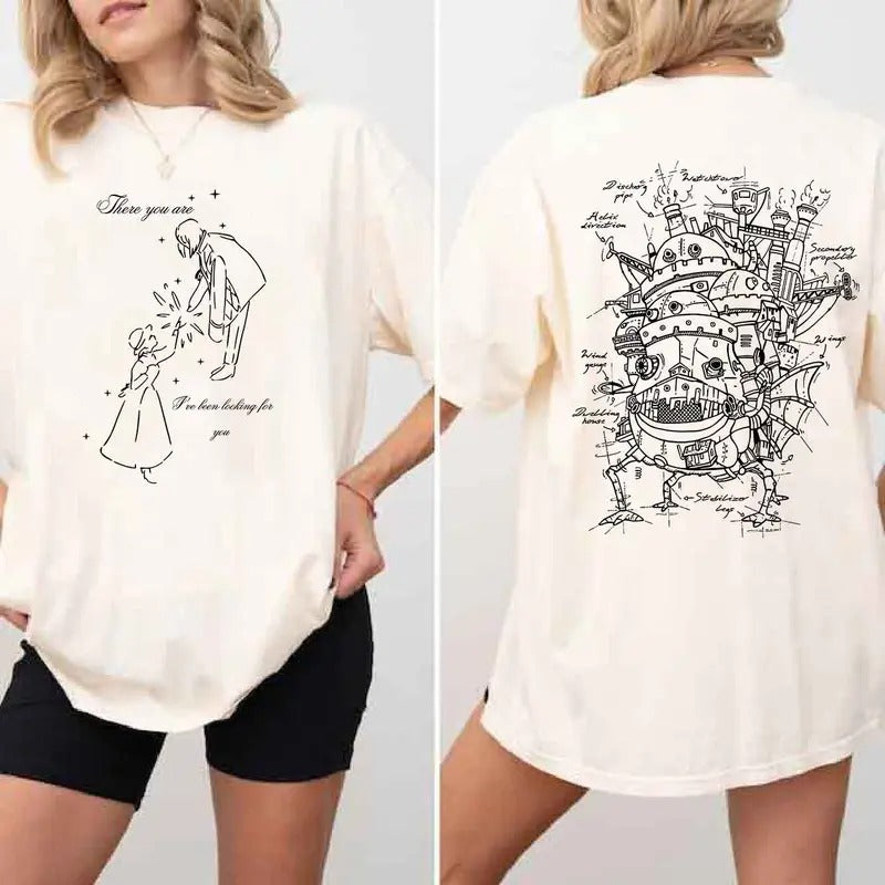 Howl'S Moving Castle Movie Shirt Howl Studio Ghibli Shirt Hayao Miyazaki Studio Ghibli Anime Howls Moving Castle Shirt T-Shirts