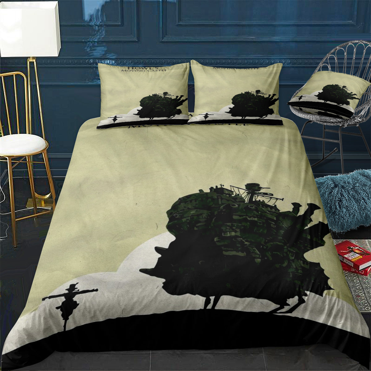 Howls Moving Castle Bedding Set (Duvet Cover & Pillow Shams)