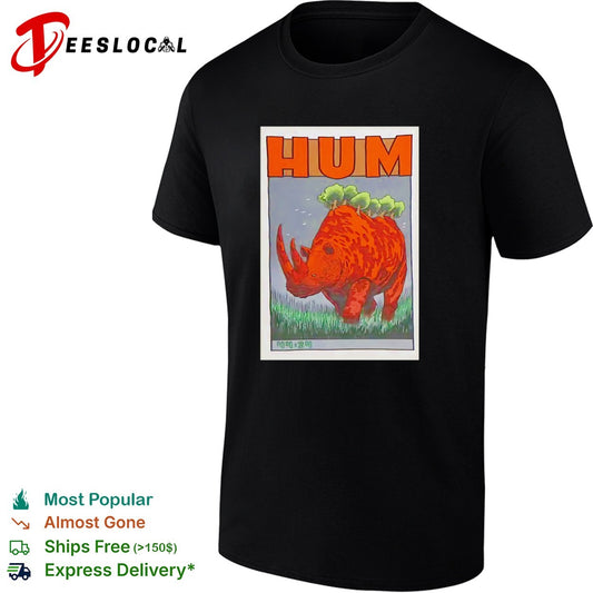 Hum 44 24 Rhino Forest Illustration Band Tour Music Poster Indie Rock Music shirt