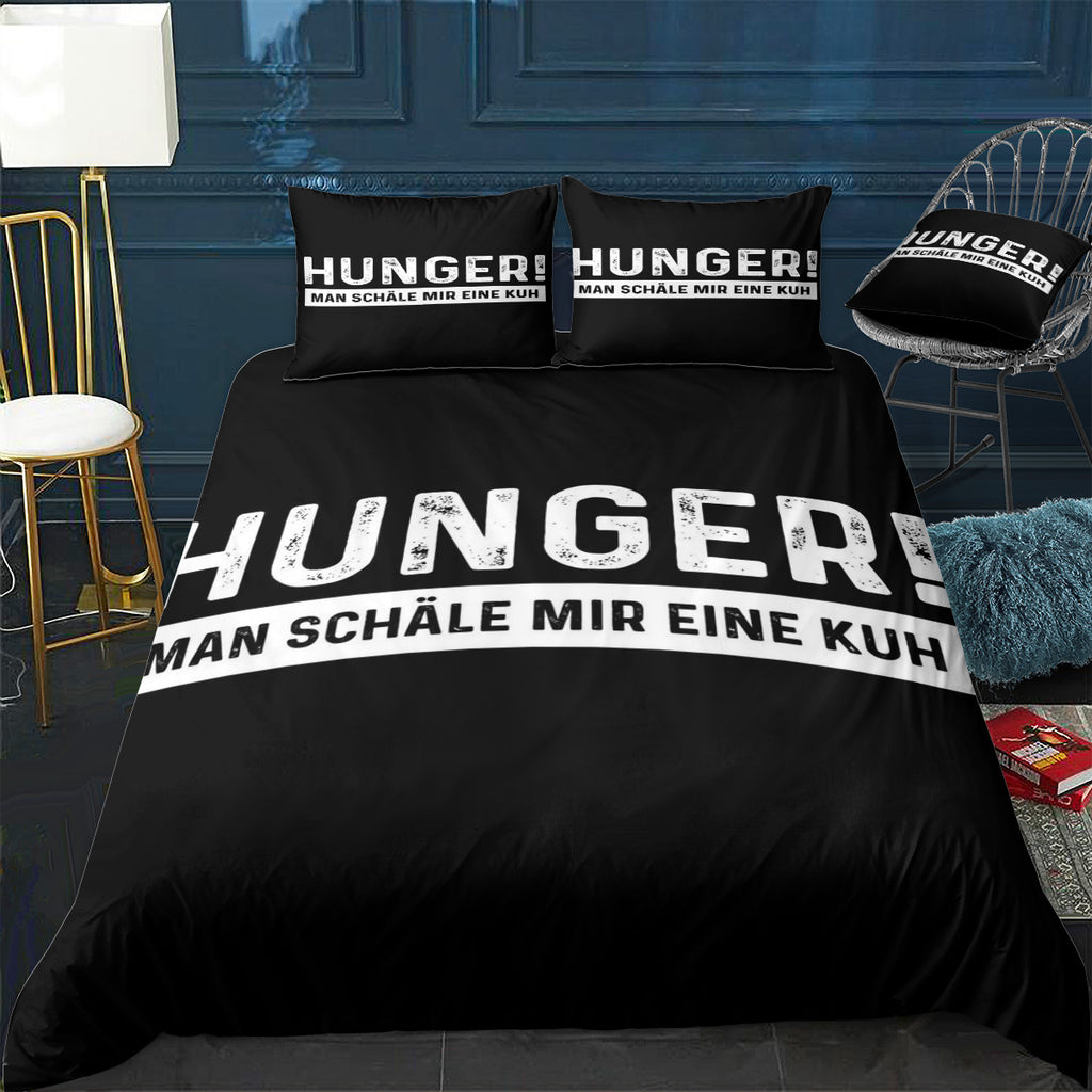Hunger Schlen Kuh Fleisch Bedding Set (Duvet Cover & Pillow Shams)
