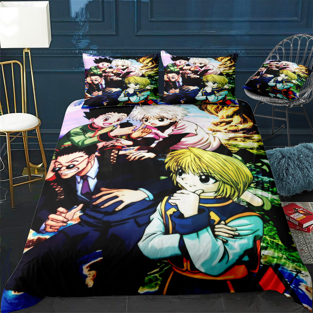 Hunter X Hunter Anime Gon Bedding Set (Duvet Cover & Pillow Shams)