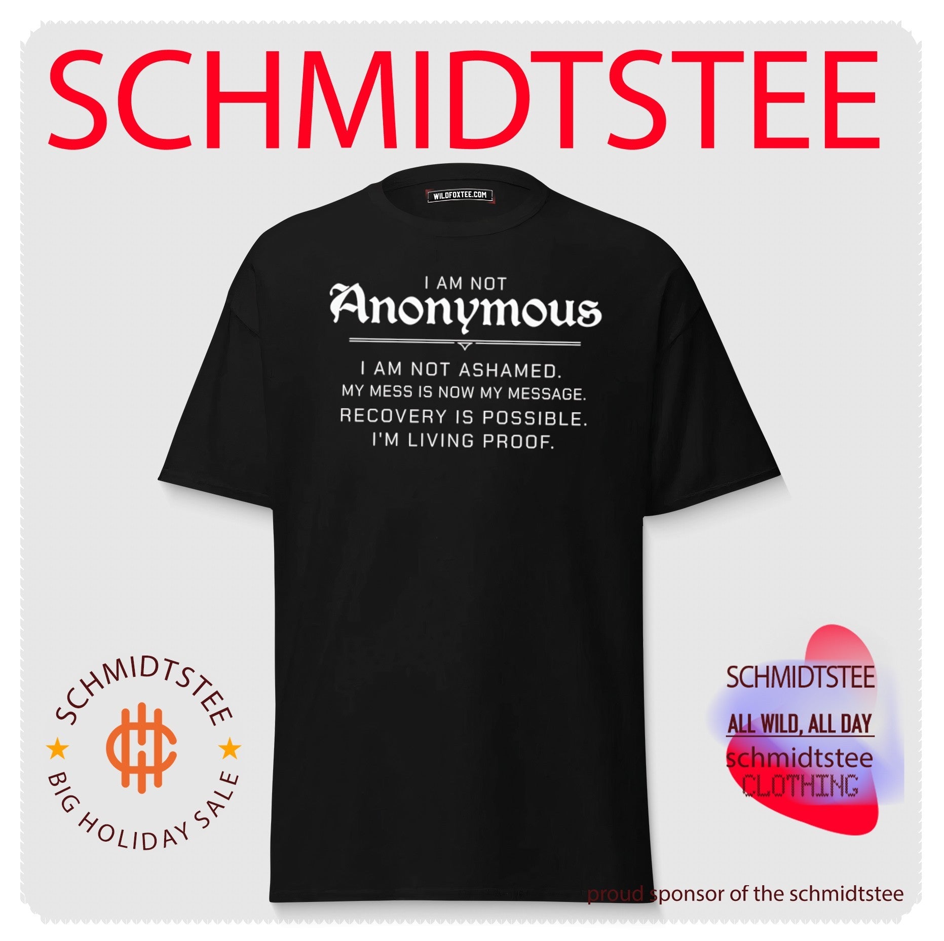 I Am Not Anonymous I Am Not Ashamed Recovery Is Possible shirt