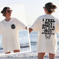 I Feel Muy Bonita But Also Muy Stressita Hispanic Language Shirt Funny Mexican American Saying Latina Mexico Fit Top Casual Comfort Comfy Cotton T-Shirts