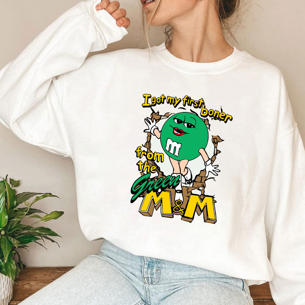I Got My First Boner From The Green M&M T Shirt