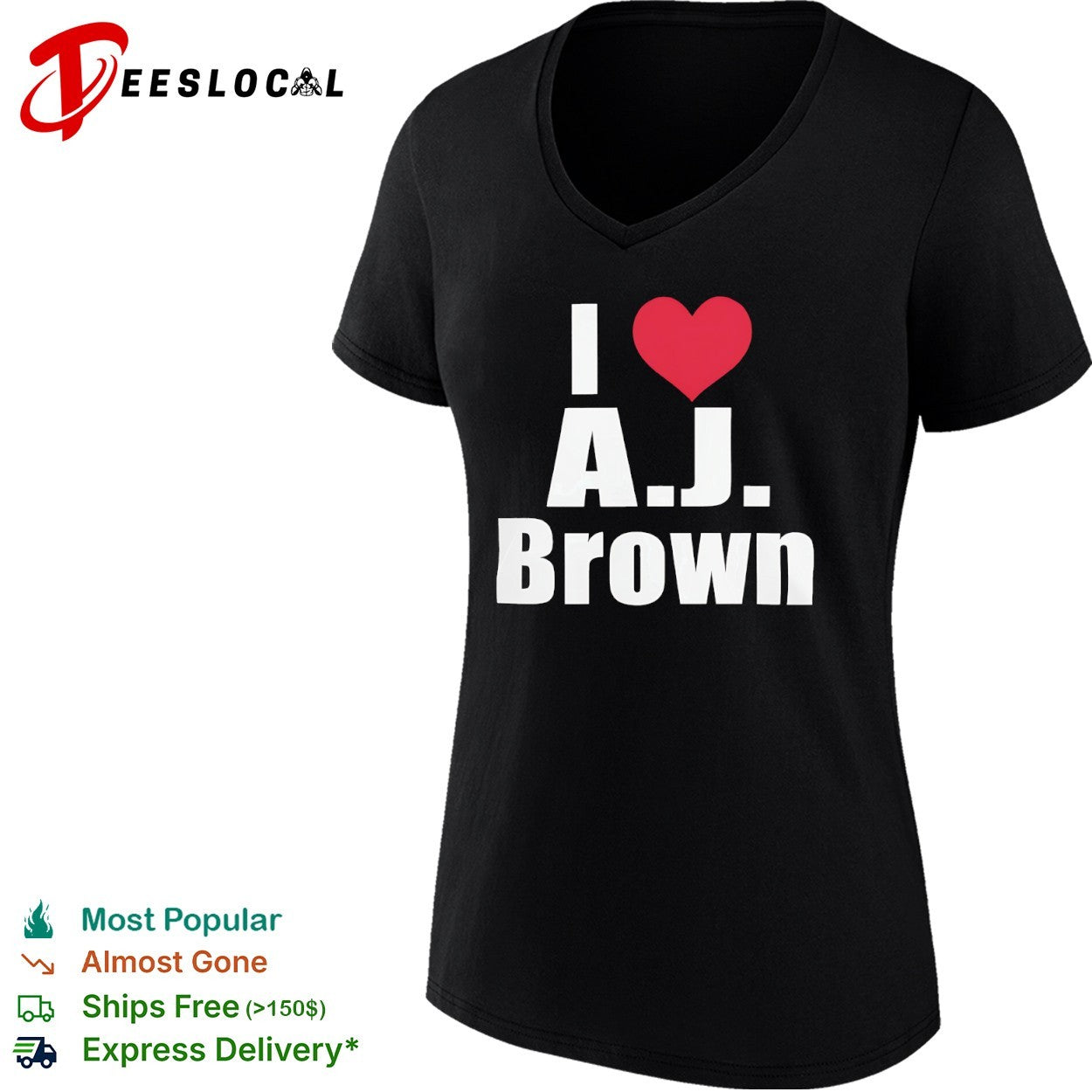 I Heart AJ Brown Philadelphia Eagles NFL shirt