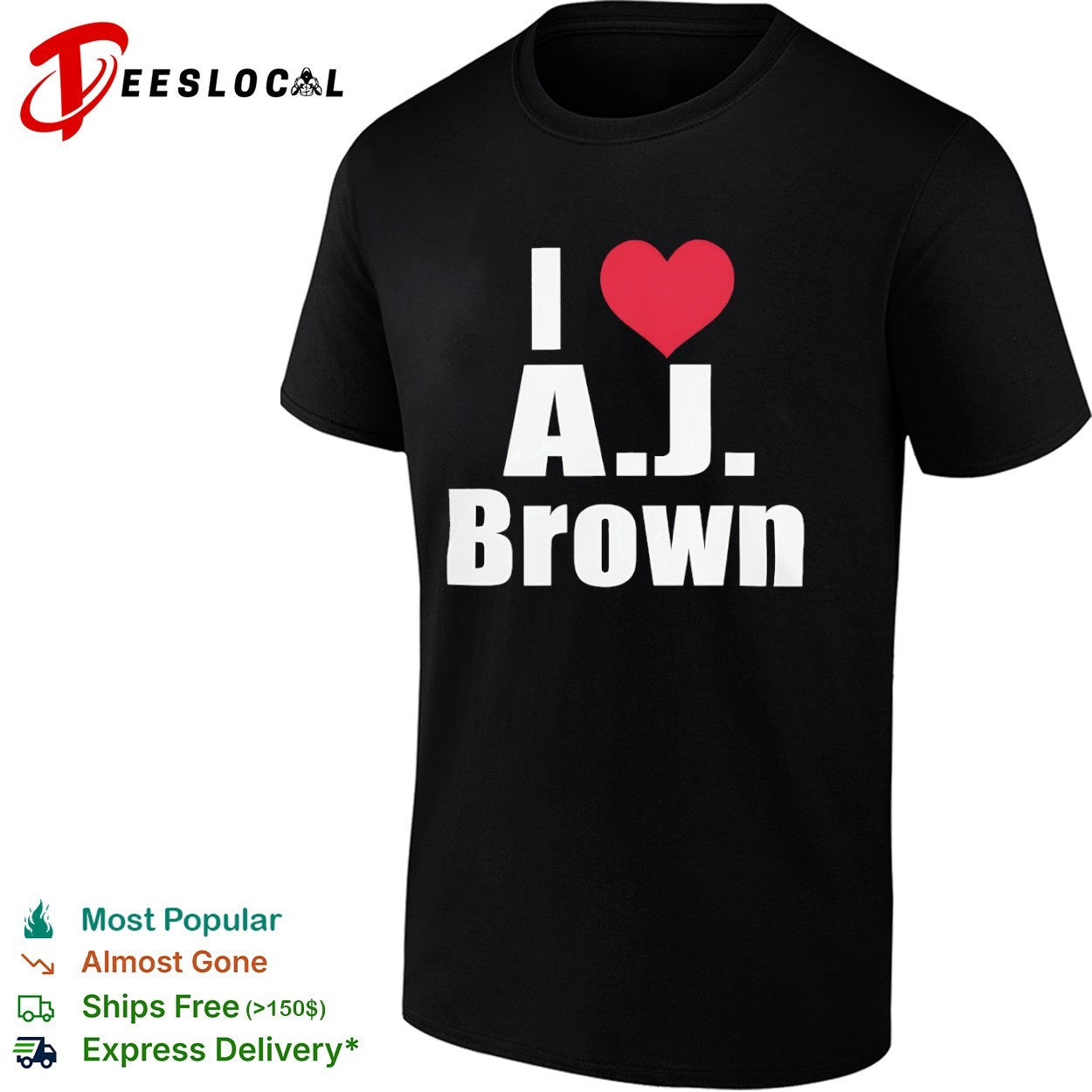 I Heart AJ Brown Philadelphia Eagles NFL shirt