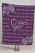 I Love You Mom Fleece Blanket