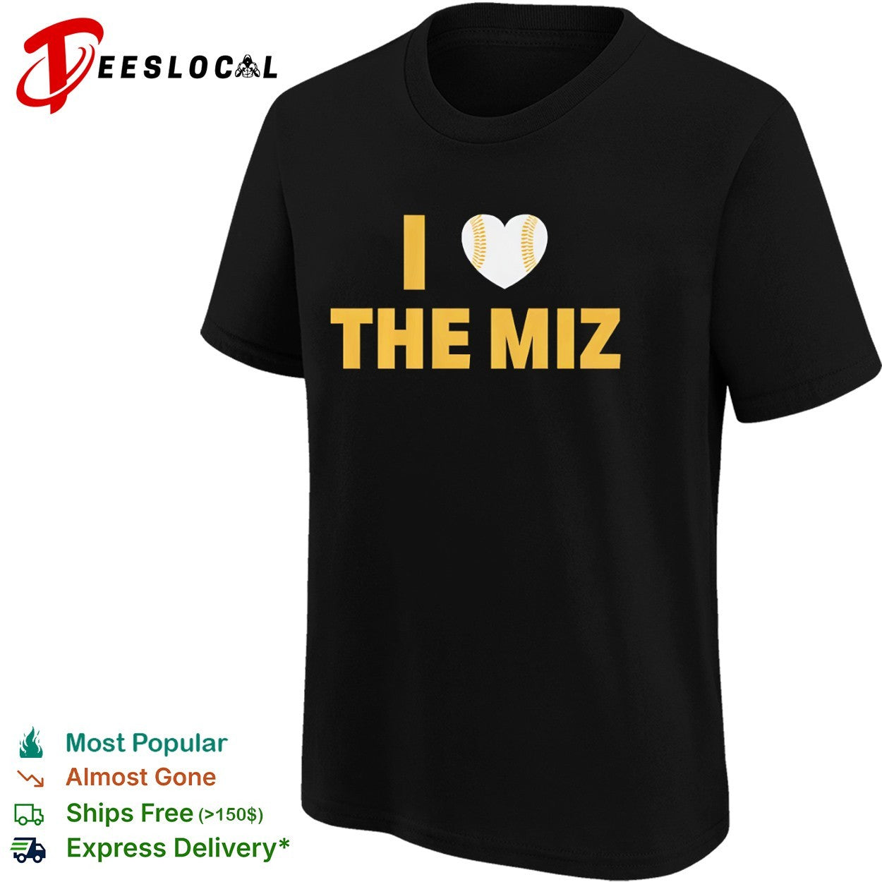 I Love the Miz Wrestler Mike Mizanin Softball Heart logo shirt