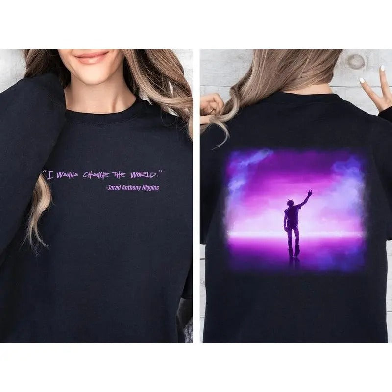 "I WANNA CHANGE WORLD." Music Album Vintage T-Shirts