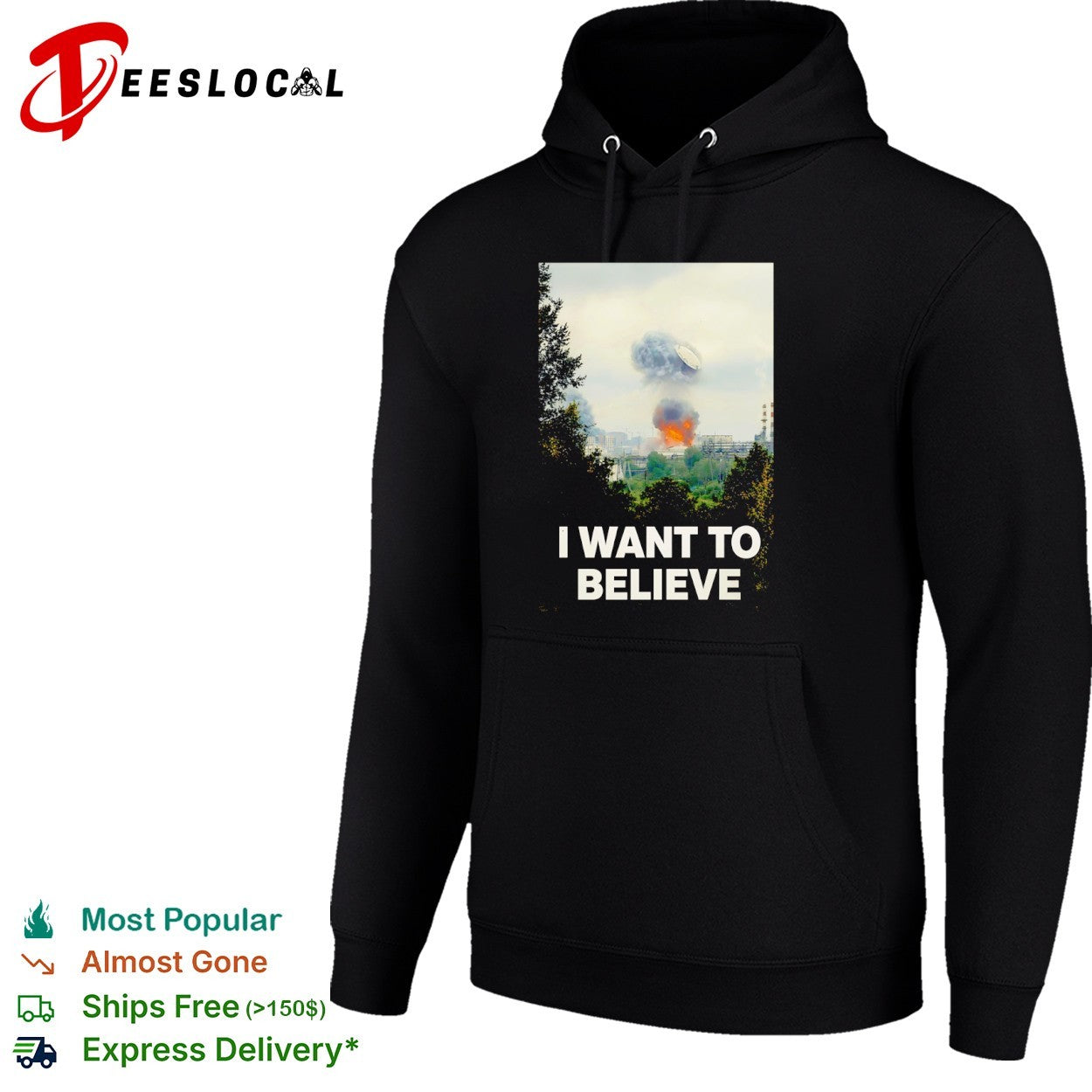 I Want to Believe UFO Explosion shirt