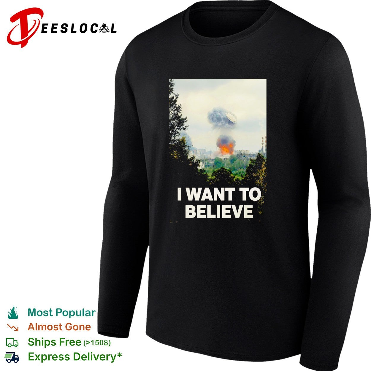 I Want to Believe UFO Explosion shirt