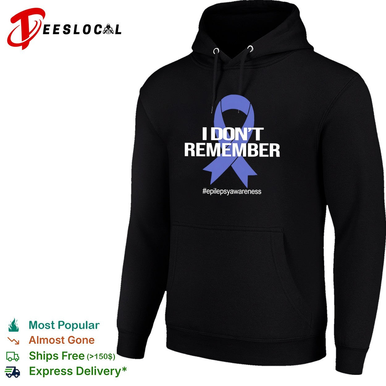 I don’t remember epilepsy awareness ribbon bold text shirt