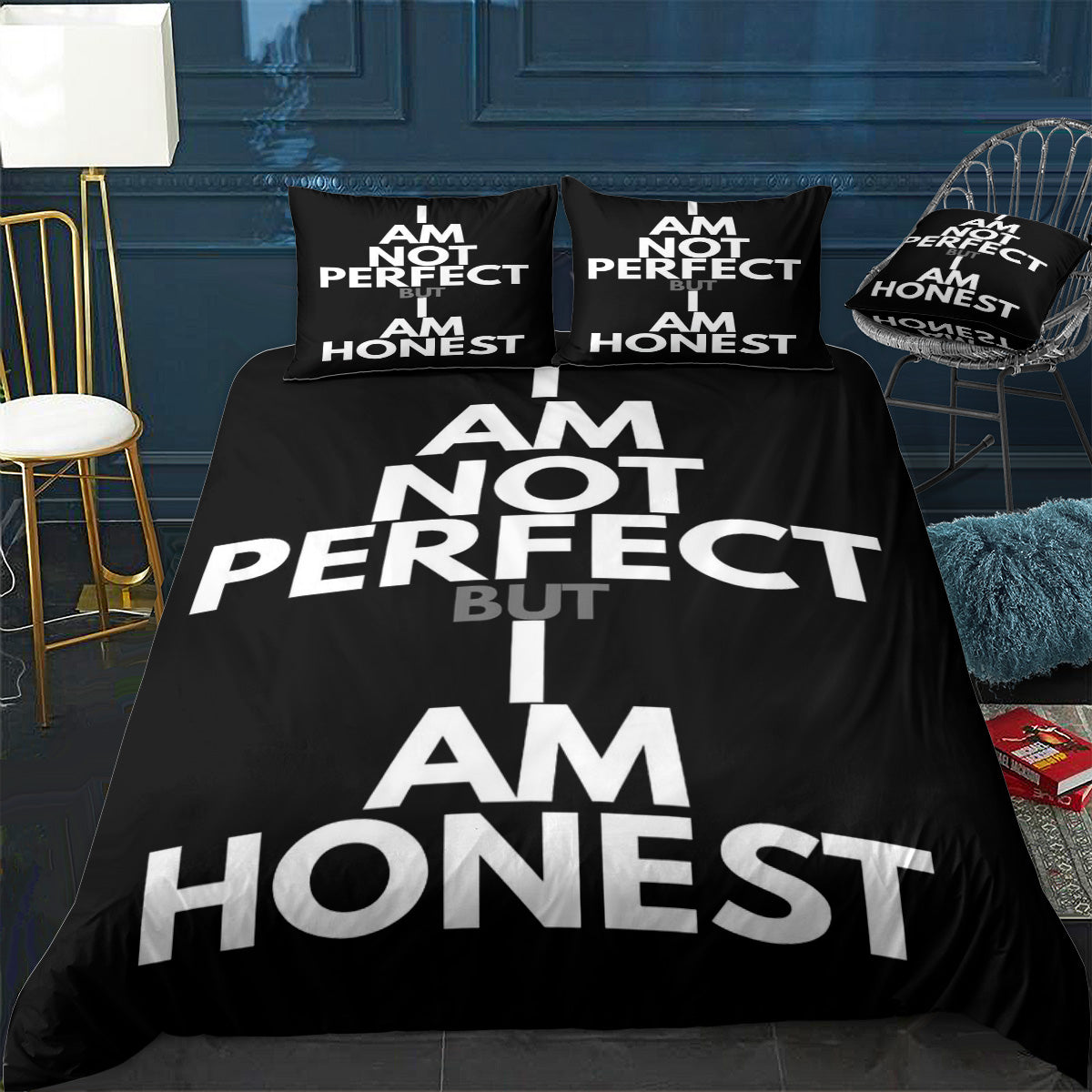 I Am Not Perfect Bedding Set (Duvet Cover & Pillow Shams)