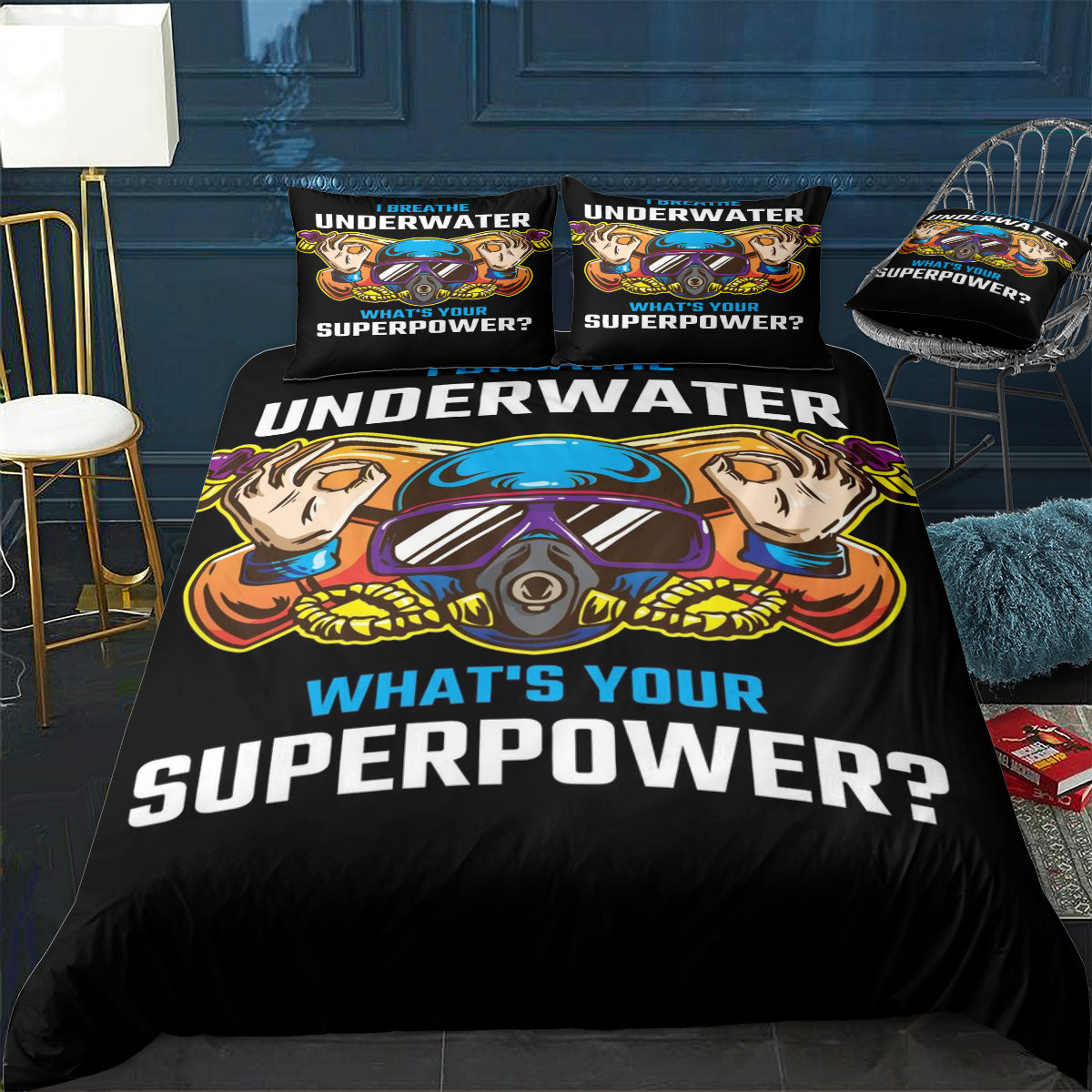 I Breathe Underwater Bedding Set (Duvet Cover & Pillow Shams)