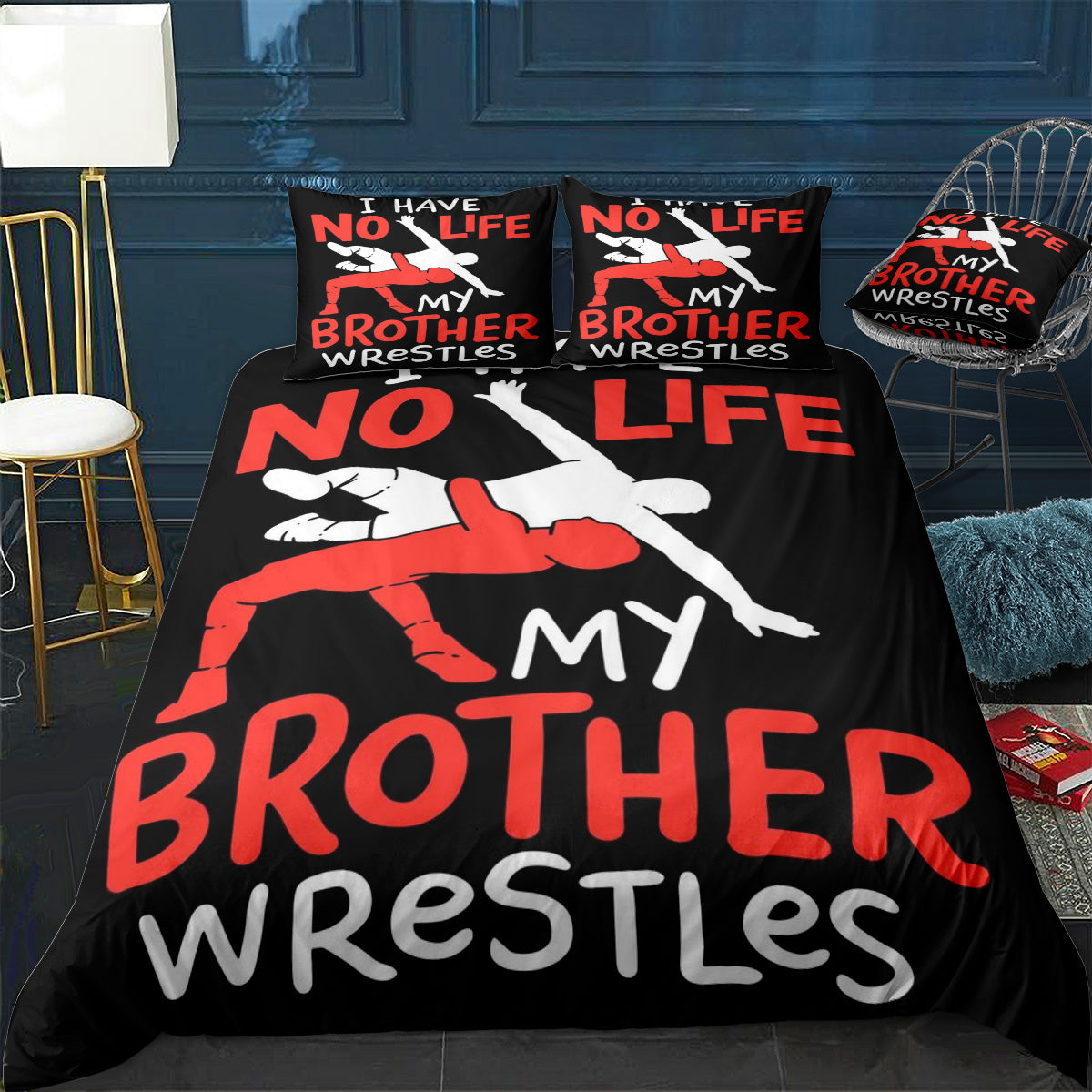 I Have No Life My Brother Bedding Set (Duvet Cover & Pillow Shams)