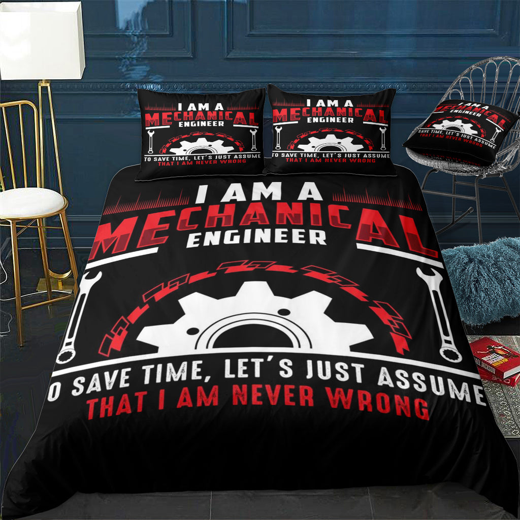 I am a Mechanical Engineer Bedding Set (Duvet Cover & Pillow Shams)