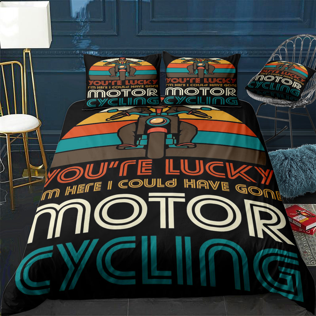 I could have gone motorcyc Bedding Set (Duvet Cover & Pillow Shams)
