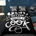 I eat better than i cook Bedding Set (Duvet Cover & Pillow Shams)