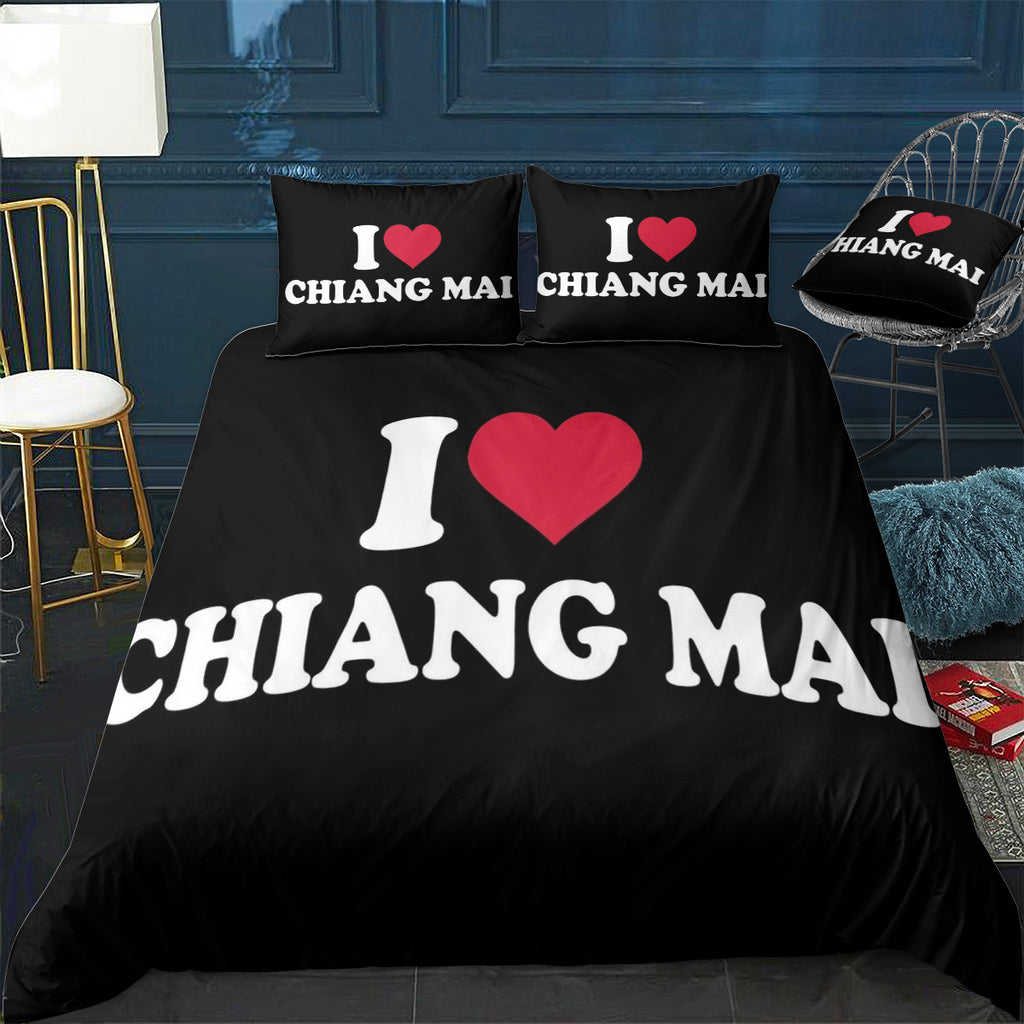 I love Chiang Mai Bedding Set (Duvet Cover & Pillow Shams)