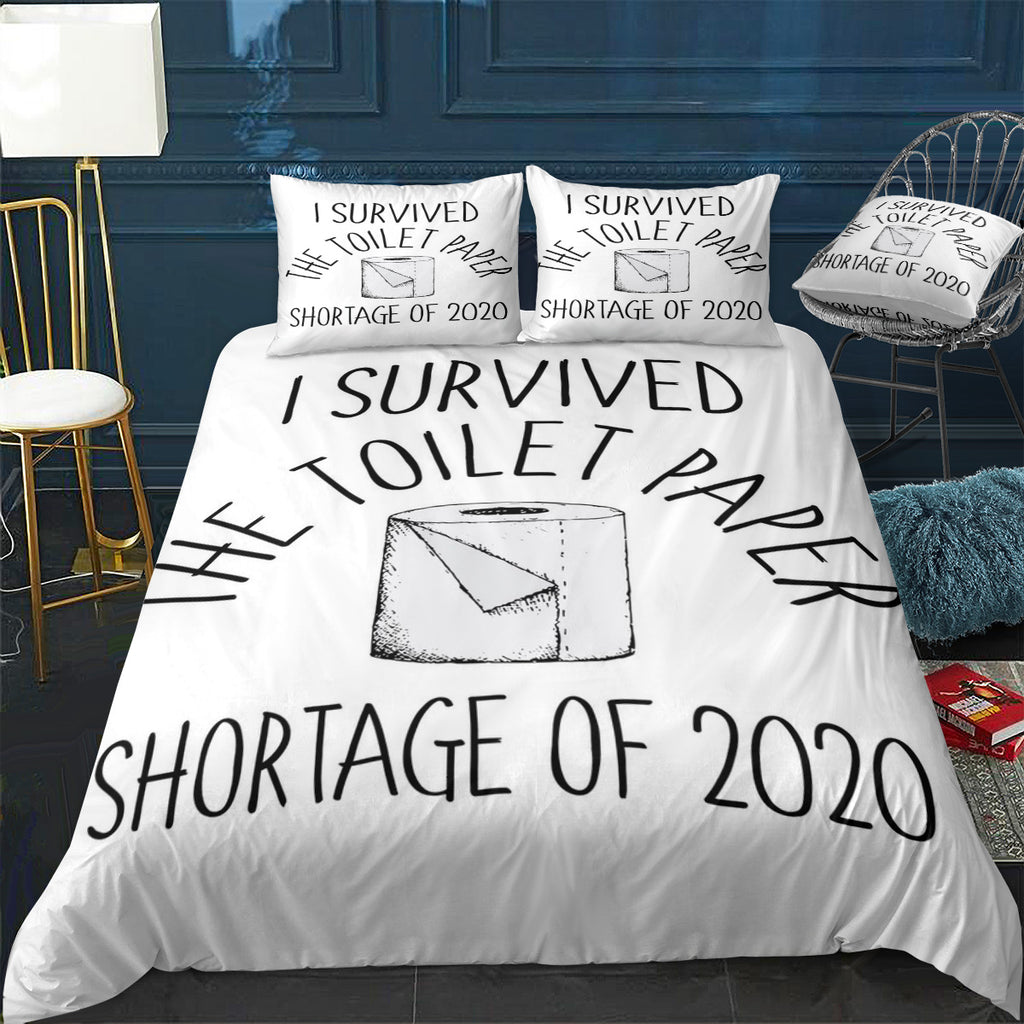 I survived the toilet pape Bedding Set (Duvet Cover & Pillow Shams)