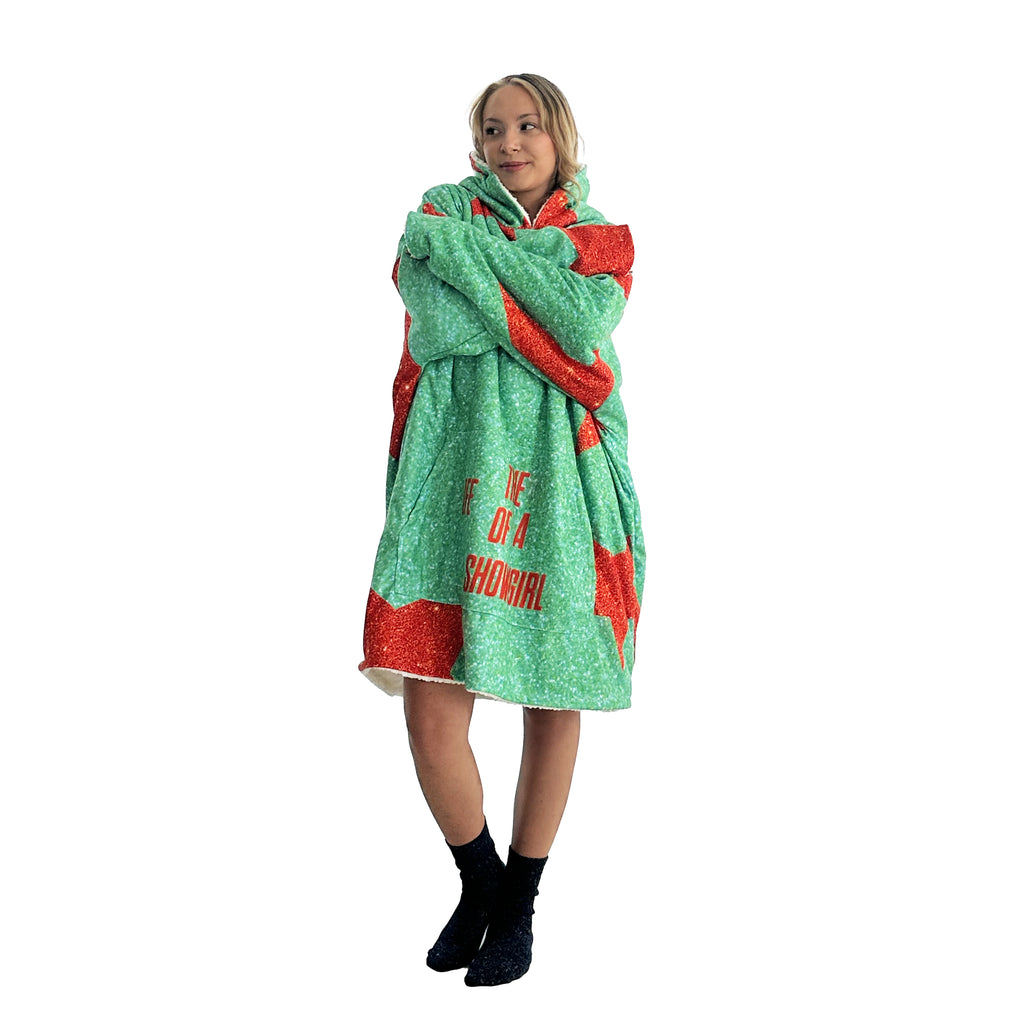 Stars Green PW25 Hoodie Blanket