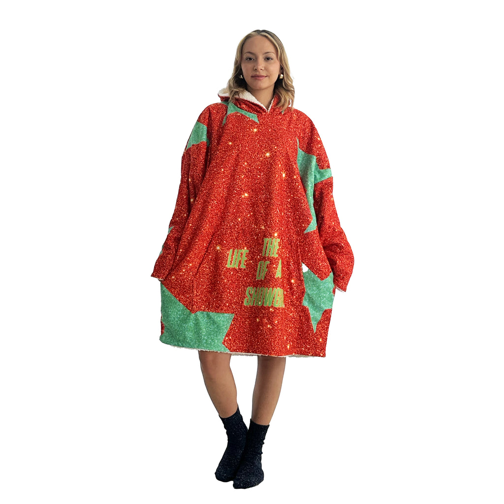 Stars Orange PW25 Hoodie Blanket